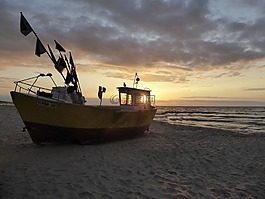 钓鱼船,太阳,海滩