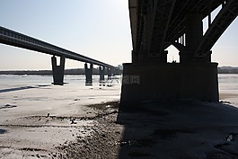 桥,河,码头