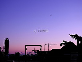 月球,剪影,氣氛