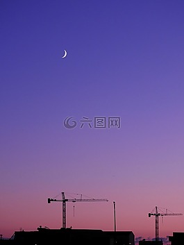 月球,剪影,氣氛