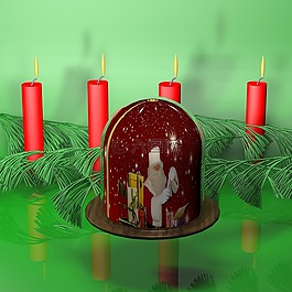蠟燭,圣誕老人,球