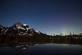 山,高原,星星
