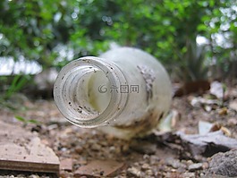 瓶,宏,地面