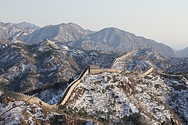 中國,長城,冬天