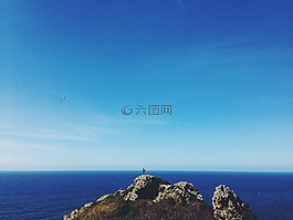 藍色,天空,水