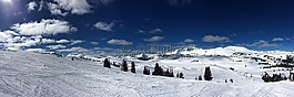 滑雪,山,雪
