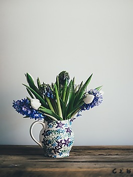 花瓶,花,薰衣草
