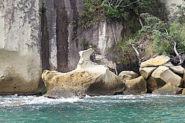 岩层,海,岩