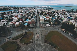 城市,路,海洋