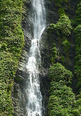 瀑布,山,景觀