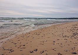 海灘岸邊,沙浪,海岸