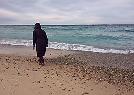人,走,沙灘海岸沙灘海岸