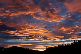 天空,云,夜