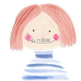 女孩,卡通,涂鴉