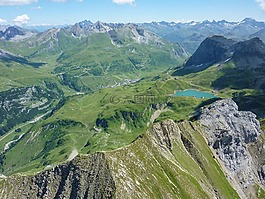 arlberg,山,bergsee