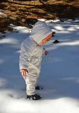 嬰兒,雪,溫暖