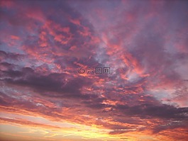 云,余輝,天空