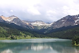山,自然,水