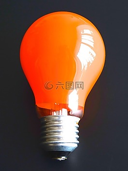 灯泡,橙,轻体
