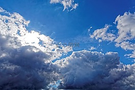 天空,藍色,云