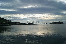 云,海洋,景觀