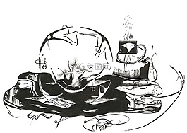 黑白,墨水,神秘