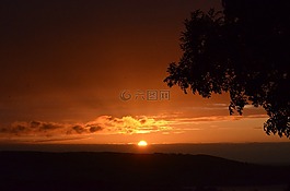 日落,愛(ài)爾蘭,晚上