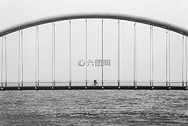 橋,暫停,繩索