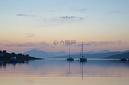 日落,高地运动会,苏格兰