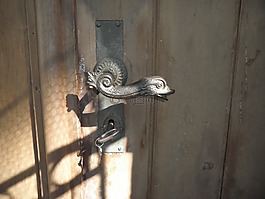 门把手,老,金属