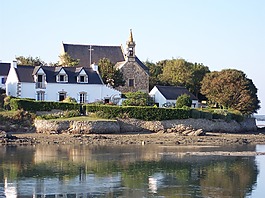 saint-cado,教堂,房屋