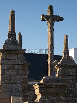 saint-cado,教堂,房屋