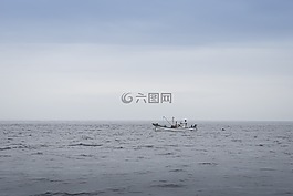 船,平靜,云