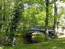 橋,liebesinsel,湖