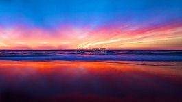 海,天空,日落