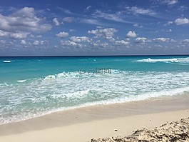 坎昆,海灘,海