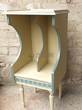 復古,餐具柜,小桌子