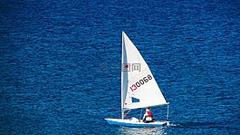 帆艇,海,藍色