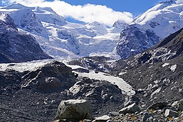 山,冰川,高山