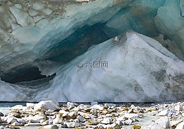 gletschertor,冰,過獨身生活