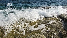 波,砸,泡沫