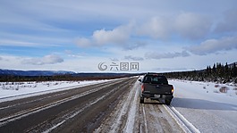 阿拉斯加高速公路,不列顛哥倫比亞省,雪