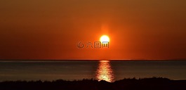 日出,太陽,紅色