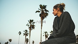 人,女子,冷