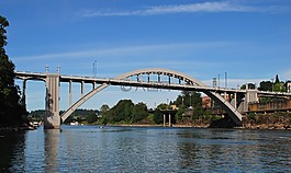 橋,河,水
