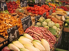 市场,蔬菜,市场摊位