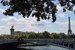 巴黎,亞歷山大三世橋,埃菲爾鐵塔