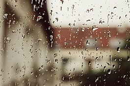 雨,窗口,住宅樓