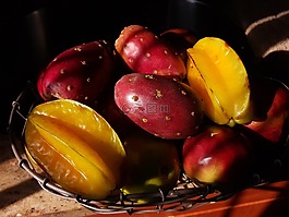 水果,籃,cactusfruit