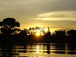 亞馬遜,日落,河